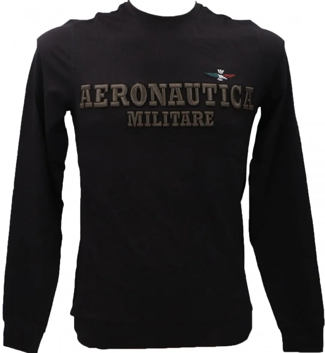 tshirt_ml_tsj_nero_0.webp Aereonautica Militare Uomo T-Shirt-T-SHIRT M.L. TS2156J597 Nero