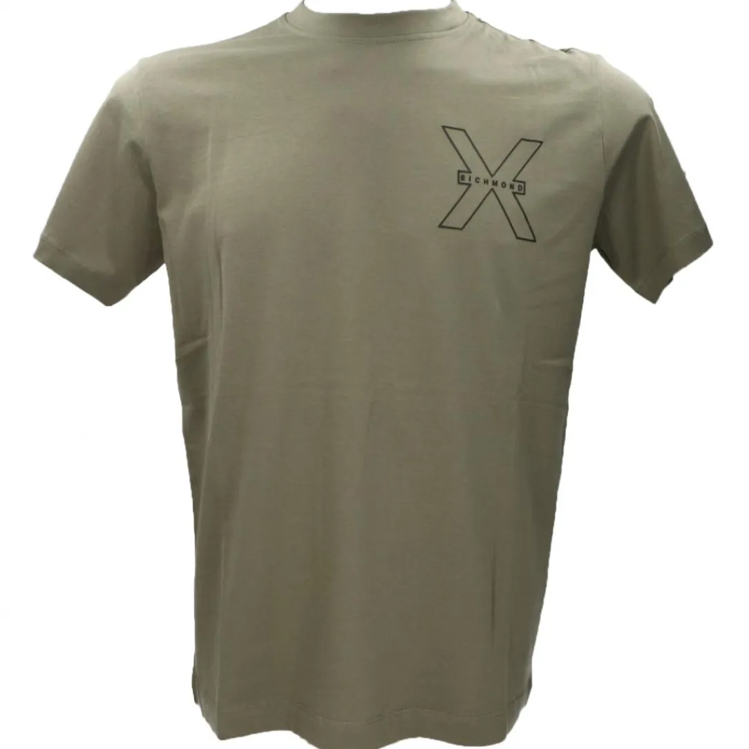 tshirt_rached_verde_0.webp Richmond Uomo T-Shirt-T-SHIRT RACHED Verde