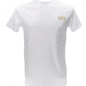 Cnc Costume National Uomo T-Shirt-T-SHIRT REGULAR CNC Bianco Oro