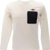 Aereonautica Militare Uomo T-Shirt-TS2142J489 ML Panna