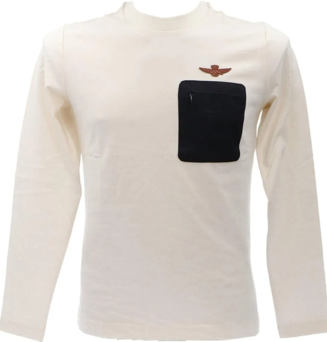 tsj_ml_panna_0.webp Aereonautica Militare Uomo T-Shirt-TS2142J489 ML Panna