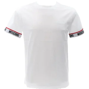 Moschino Uomo T-Shirt-V1A0782 4305 Shirt underwear Bianco