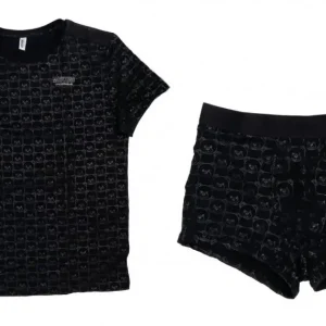 Moschino Abbigliamento Intimo-V1A2102 TEE+BOXER Nero