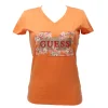 Guess Donna T-Shirt-VN LOGO FLOWERS TEE Arancione