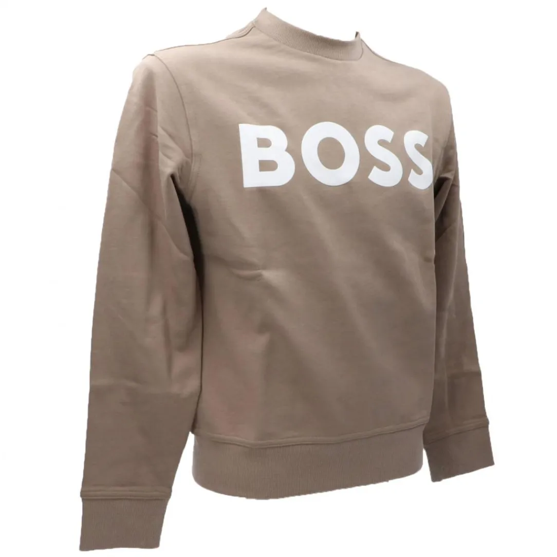 we_basic_crew_marrone_1.webp Boss Uomo Felpe-WE BASIC CREW Marrone