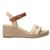 Tommy Hilfiger Donna Sandali-Webbing Wedge FW0FW08044 Beige