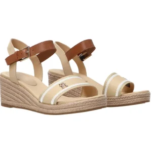 Tommy Hilfiger Donna Sandali-Webbing Wedge FW0FW08044 Beige