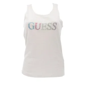 Guess Donna Canotte-W3GP43K9I51 COLORFUL LOGO Bianco