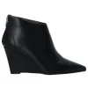 Gold&Gold Donna Stivaletti E Stivali-Zeppa GV13 Nero ecopelle